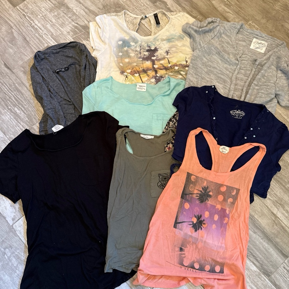 Girls Clothes Bulk Lot Of 9 Size M O'Neill, Tilly's Full Tilt, Justice, Popular